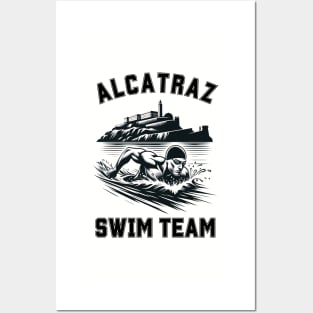 Alcatraz Swim Team | Funny Swim Team Swimming Logo Posters and Art